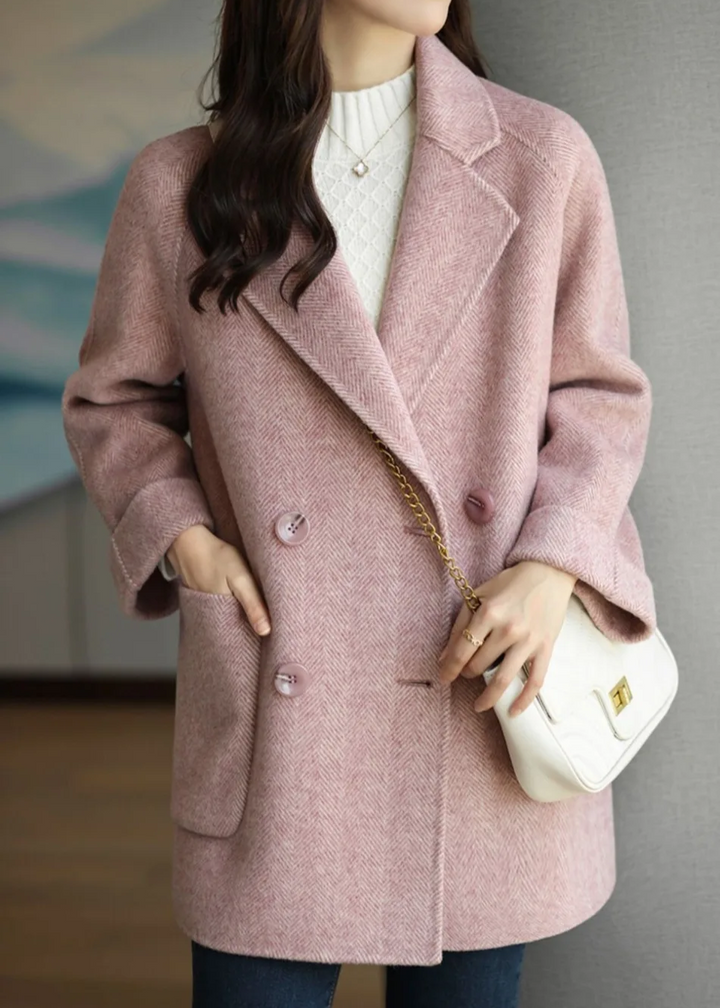 Drune | Damen Wollmischung Trenchcoat mit doppelter Knopfleiste und Reverskragen
