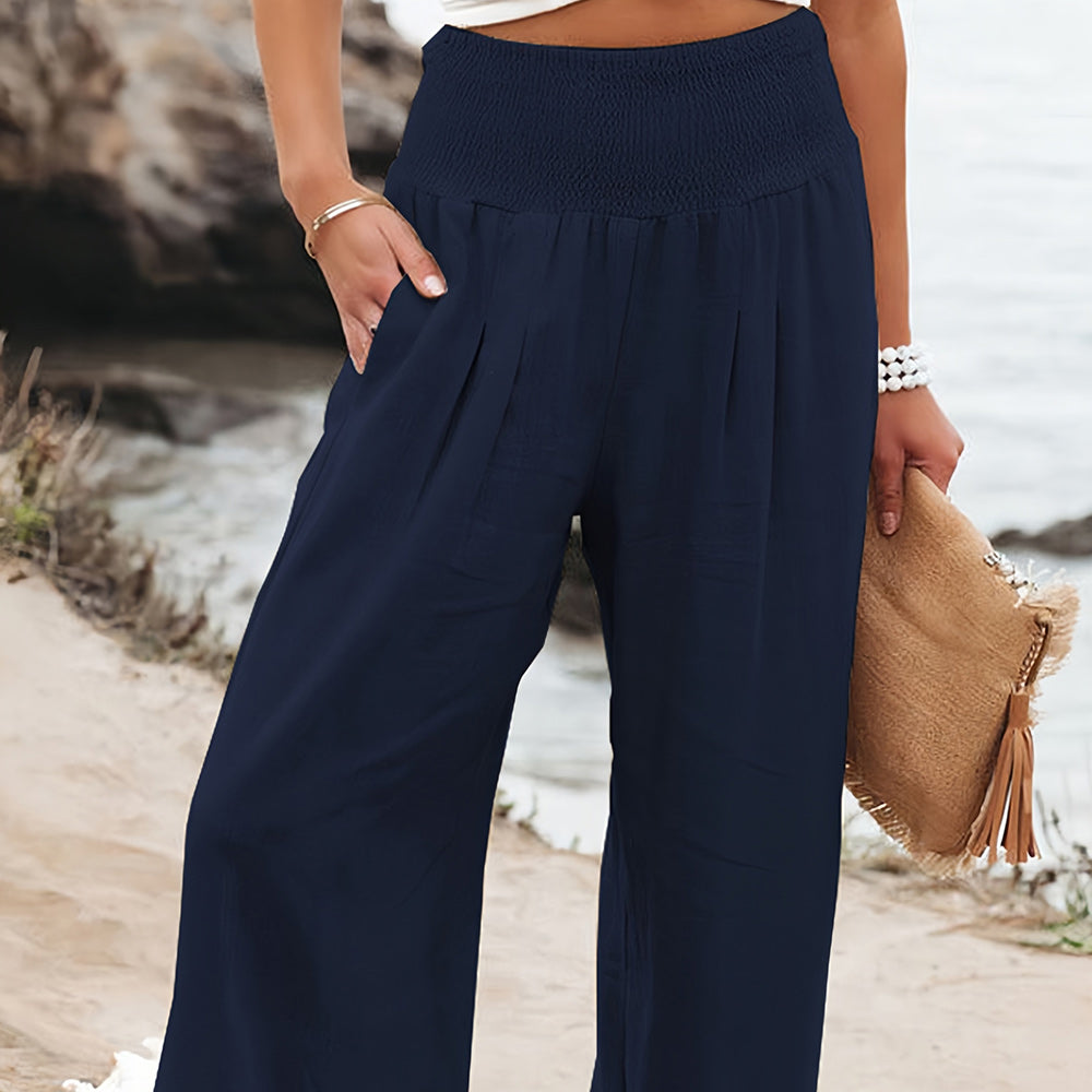 Drune | Sommerhose aus Leinen mit elastischem Bund für Damen
