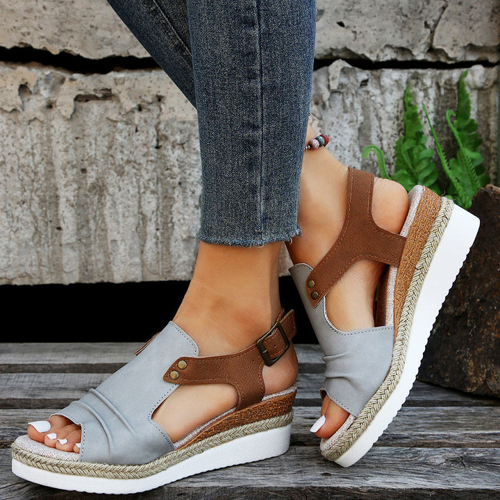 Drune | neue lässige Damensandalen mit dicken Sohlen und Fischmaul