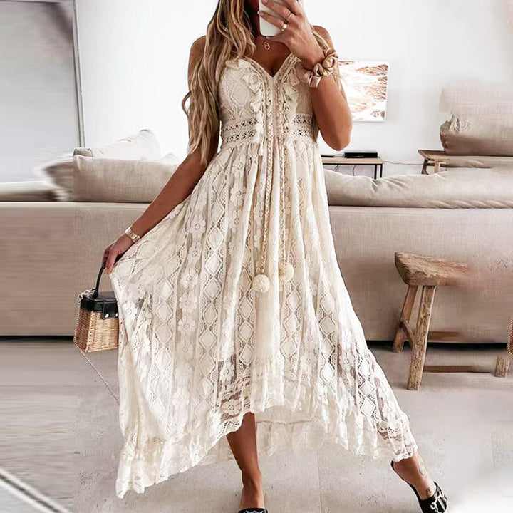 Drune | einfarbiges Sommerkleid aus Spitze