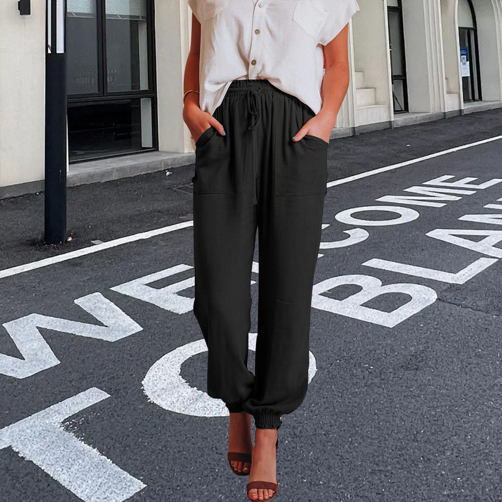 Drune | elegante Damenhose mit Spitzenbein