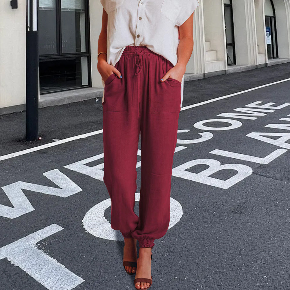 Drune | elegante Damenhose mit Spitzenbein