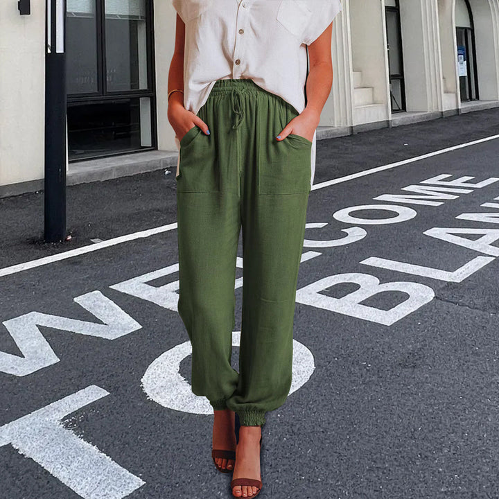 Drune | elegante Damenhose mit Spitzenbein