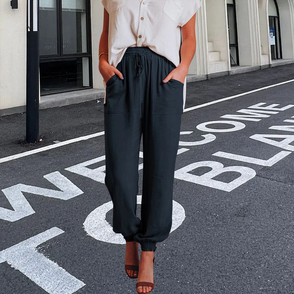 Drune | elegante Damenhose mit Spitzenbein