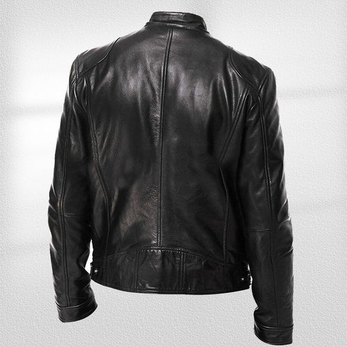 Drune | Stehkragen, Trendige Lederjacke, Hübsche Motorrad-Lederjacke