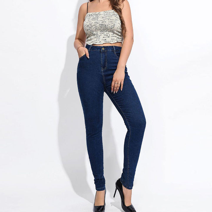 Drune | Jeans Mit Hoher Taille, Schlankmachend, Hochelastisch, Po-Lifting, Röhrenjeans