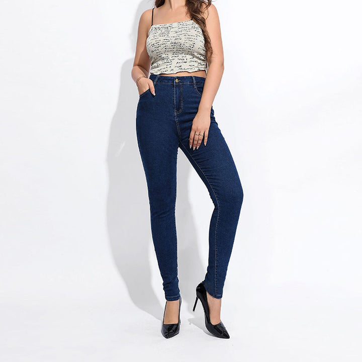 Drune | Jeans Mit Hoher Taille, Schlankmachend, Hochelastisch, Po-Lifting, Röhrenjeans