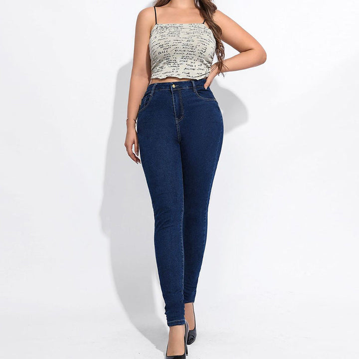 Drune | Jeans Mit Hoher Taille, Schlankmachend, Hochelastisch, Po-Lifting, Röhrenjeans