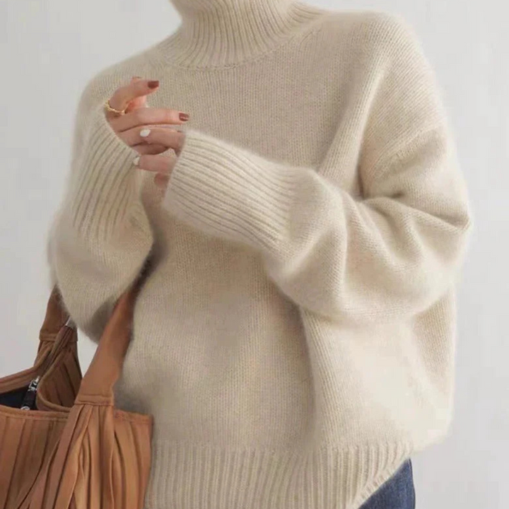 Drune | Amelia Cashmere Rollkragenoberteil Luxuriös Schwarz oder Weiß
