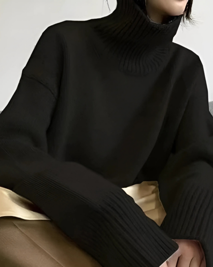 Drune | Amelia Cashmere Rollkragenoberteil Luxuriös Schwarz oder Weiß