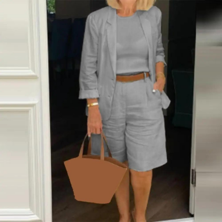 Drune | Luxuriöse Blazer- und Shorts-Ensemble für Frauen