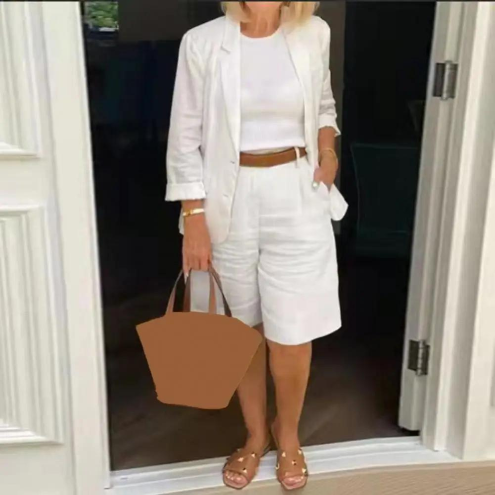 Drune | Luxuriöse Blazer- und Shorts-Ensemble für Frauen