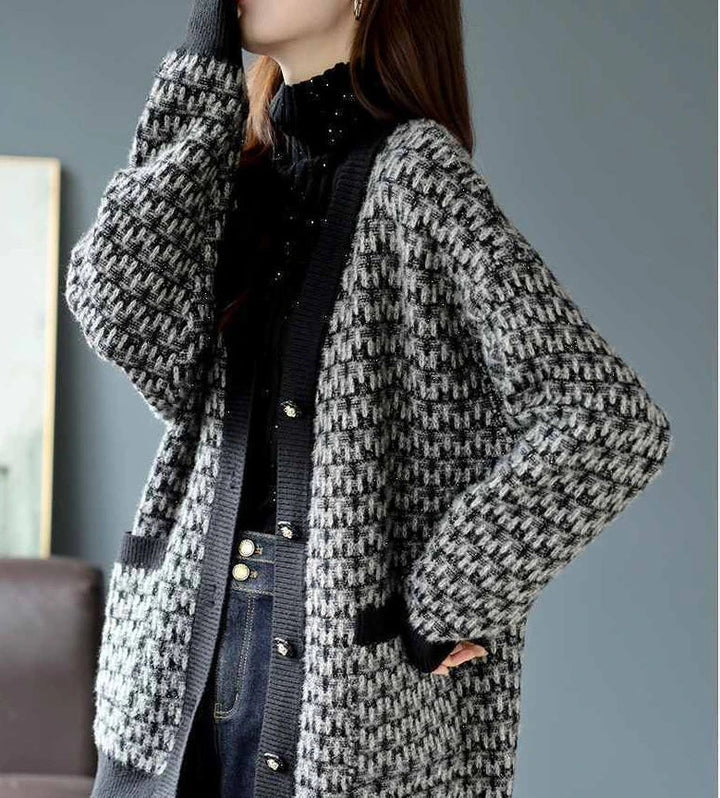 Drune | Damen Cardigan mit Klassischem Strickmuster