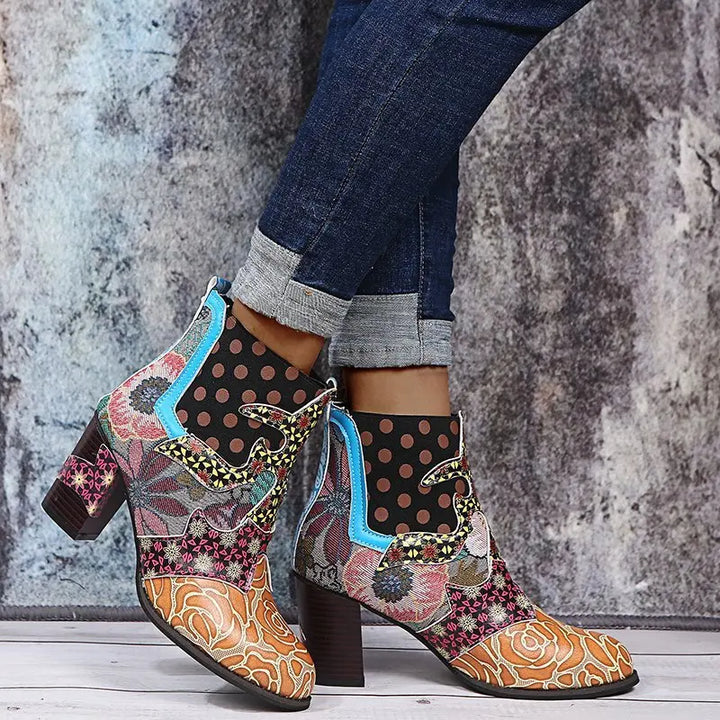 Drune | Bunte Patchwork-Stiefeletten