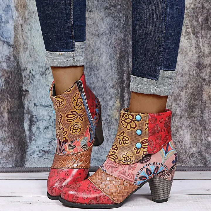 Drune | Bunte Patchwork-Stiefeletten