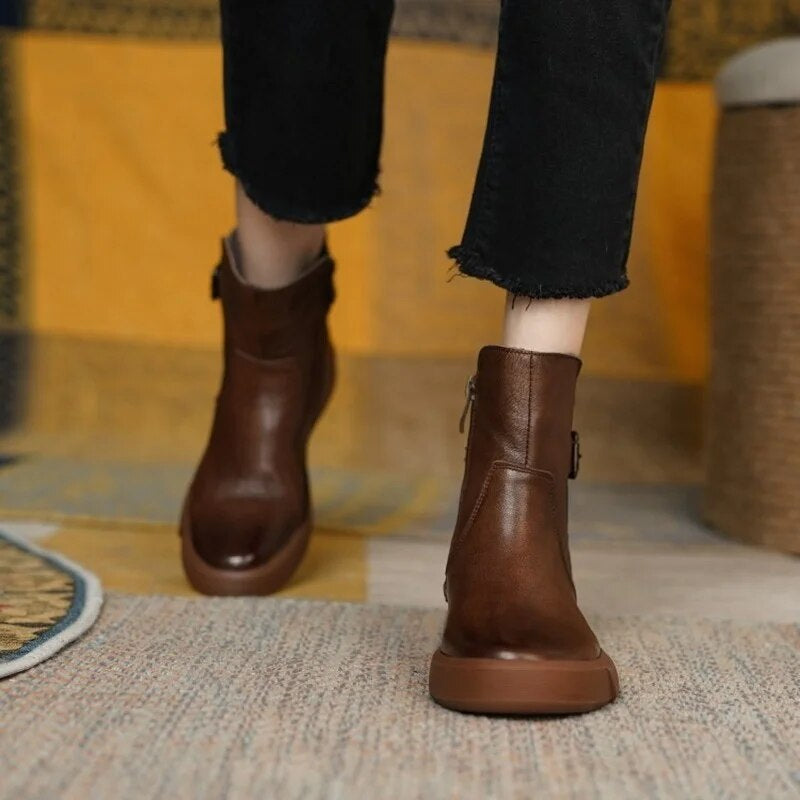 Drune | Stiefeletten für Frauen, seitliche Schnalle - Komfort Fit