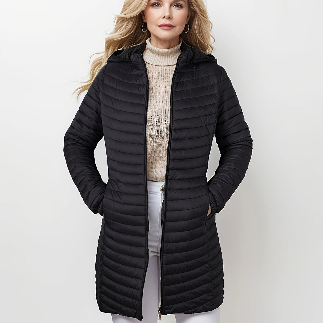 Drune | Stylische gestreifte Steppjacke
