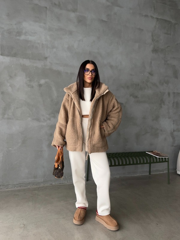 Drune | Übergroße Zip up Winterjacke mit Hohem Kragen Design