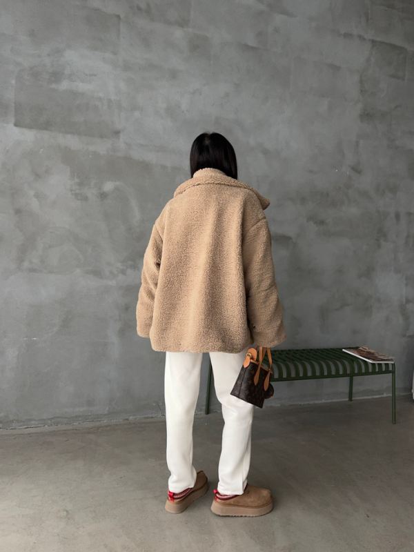 Drune | Übergroße Zip up Winterjacke mit Hohem Kragen Design