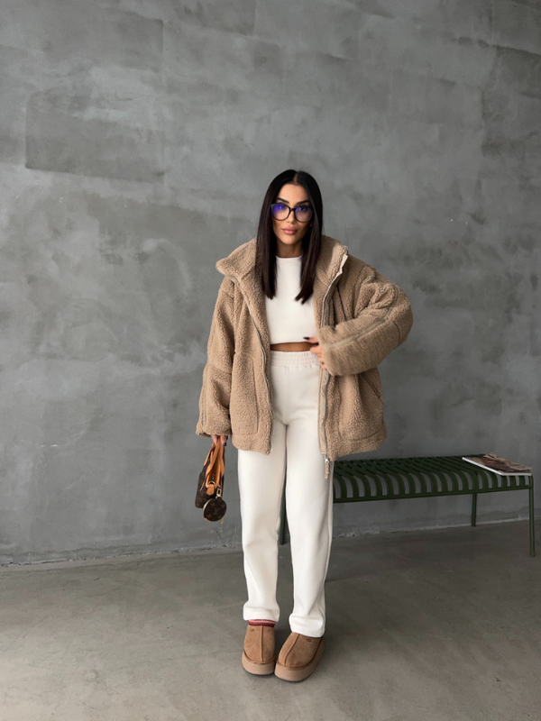 Drune | Übergroße Zip up Winterjacke mit Hohem Kragen Design