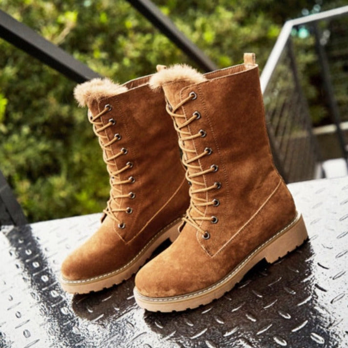 Drune | hohe damenstiefel aus wildleder