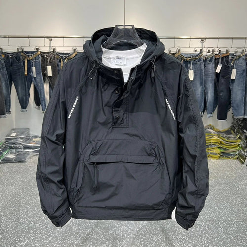 Drune | Leichtgewicht Windjacke mit Halbem Reißverschluss und Tasche