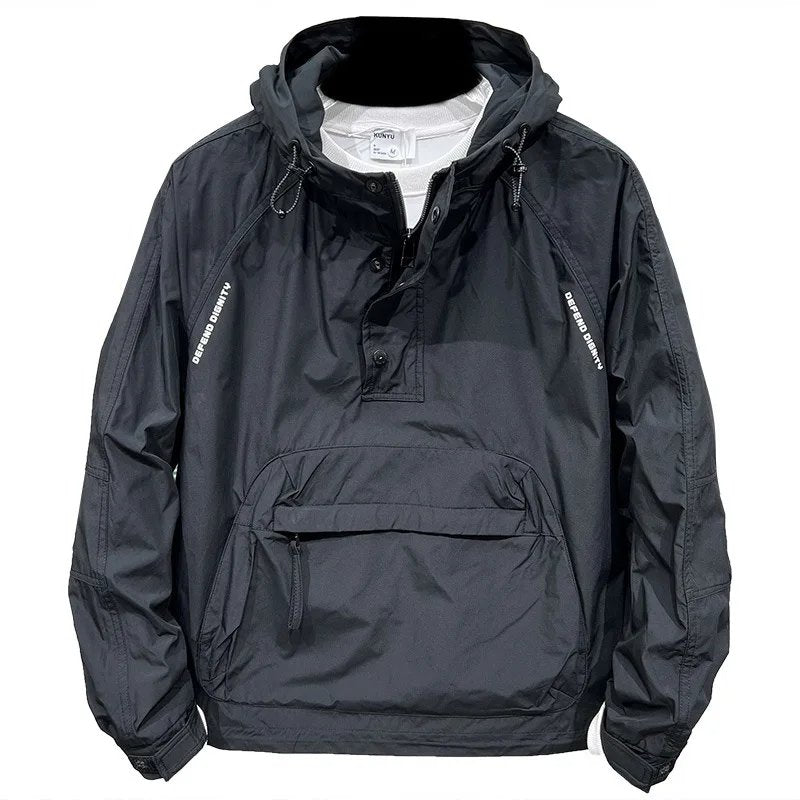 Drune | Leichtgewicht Windjacke mit Halbem Reißverschluss und Tasche