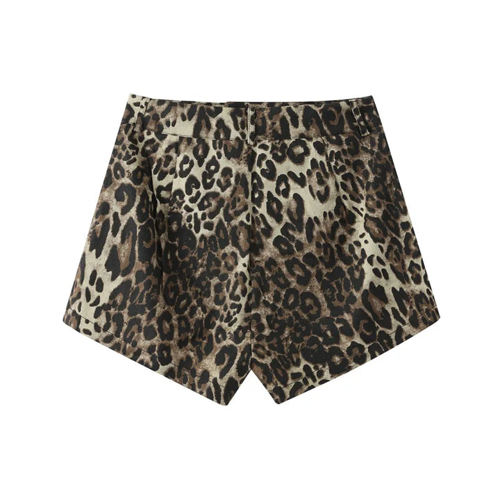 Drune - Denim Leopard Shorts