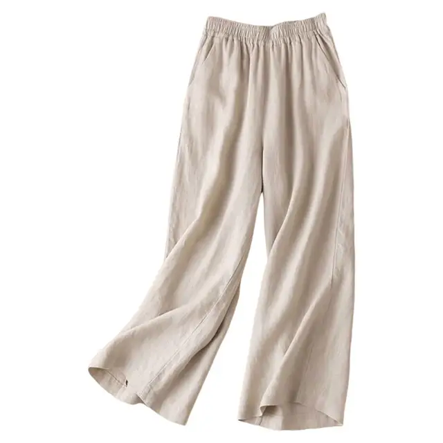 Drune | Weite Leinen Baumwollhose