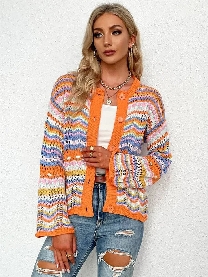 Drune | Cardigan - Gestrickt mit Knopfverschluss - Leicht und Atmungsaktiv - Lockere Passform