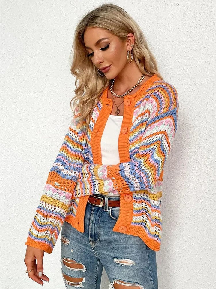 Drune | Cardigan - Gestrickt mit Knopfverschluss - Leicht und Atmungsaktiv - Lockere Passform