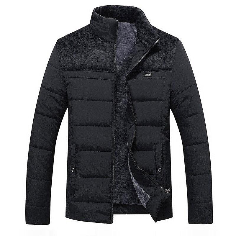 Drune | Herren Winterjacke mit hohem Kragen und Reißverschluss Design