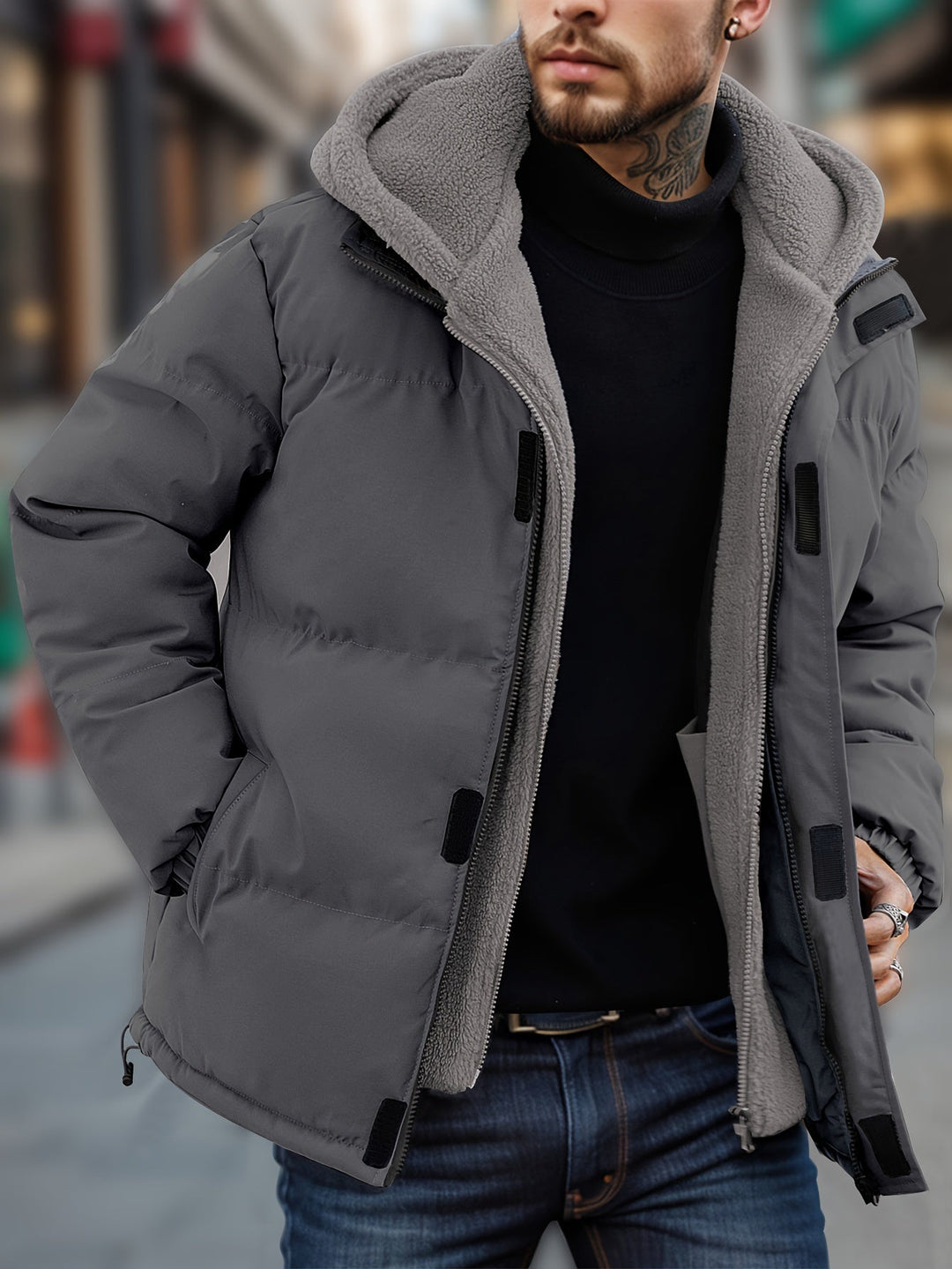 Drune | Winter-Kapuzenjacke im 2-in-1-Look