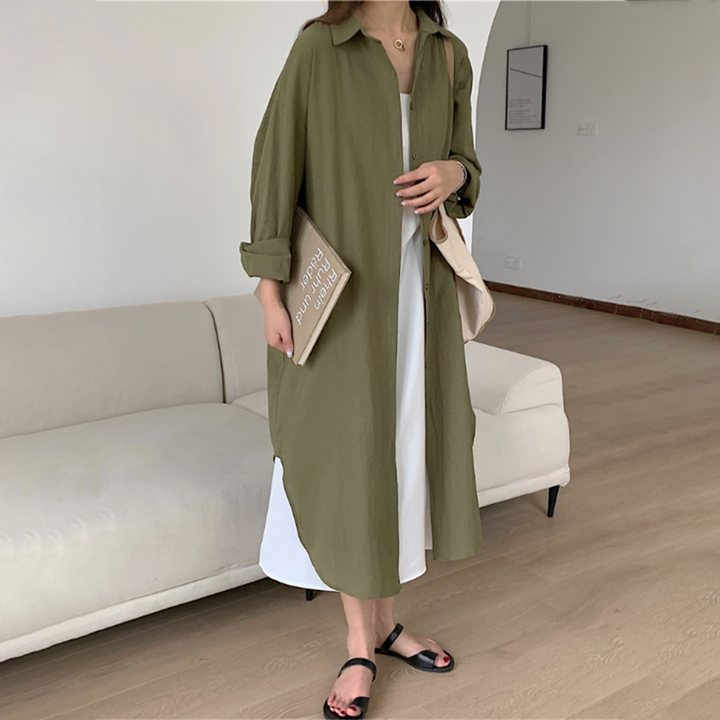 Drune : Langes Hemdkleid für Stilvolle Bequemlichkeit