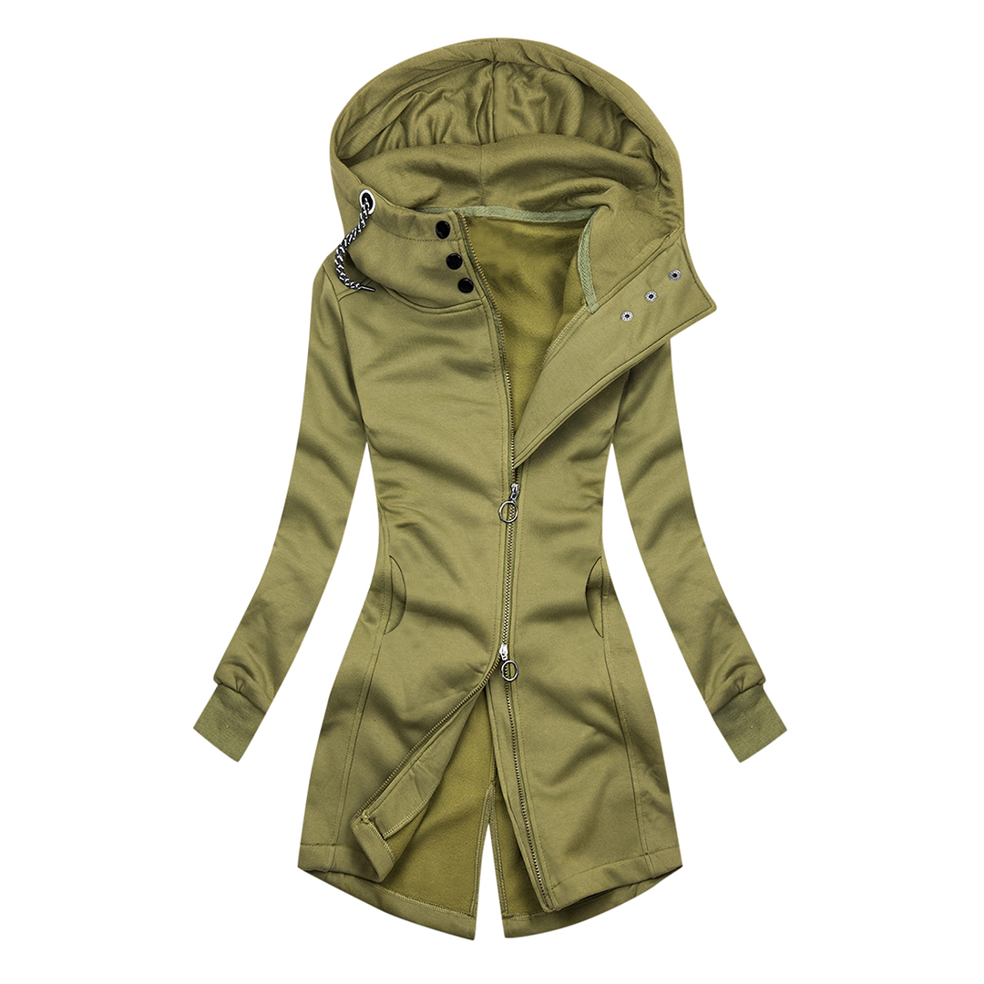 Drune | lässige Slim-Fit Hoodie Rollkragenjacke