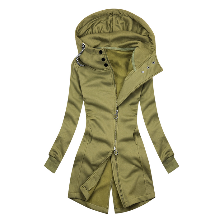 Drune | lässige Slim-Fit Hoodie Rollkragenjacke