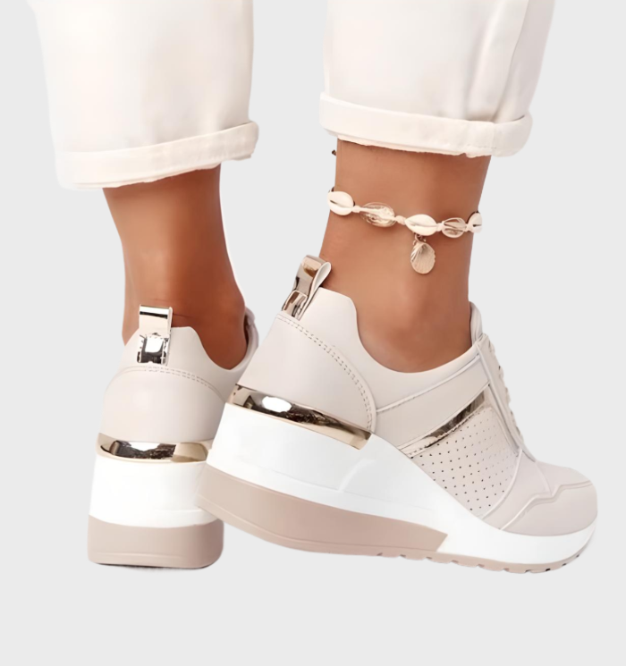 Drune | Sneakers Leichtgewicht, Atmungsaktive Sneakers Mit Keilabsatz Für Damen