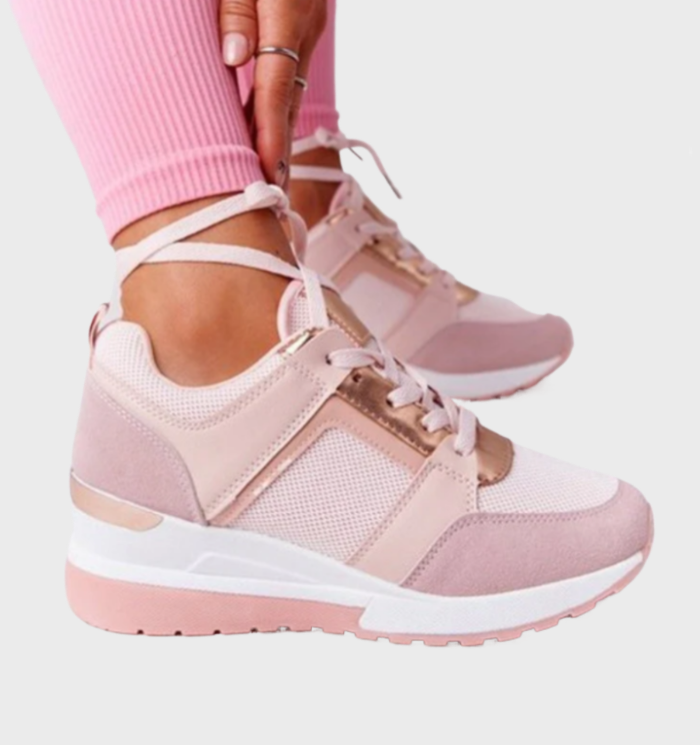 Drune | Sneakers Leichtgewicht, Atmungsaktive Sneakers Mit Keilabsatz Für Damen