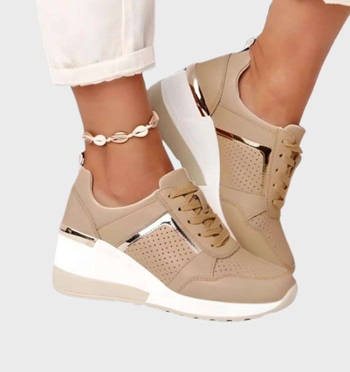 Drune | Sneakers Leichtgewicht, Atmungsaktive Sneakers Mit Keilabsatz Für Damen