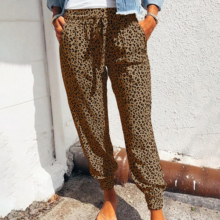 Drune | Stilvolle Hosen mit Leopardenmuster für Frauen
