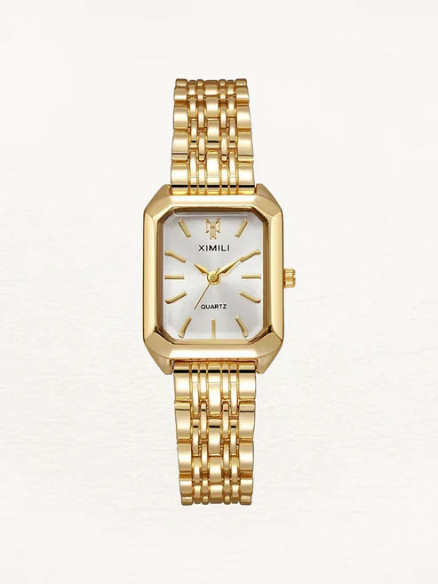 Drune | Damen Uhr mit quadratischem Gehäuse Gold