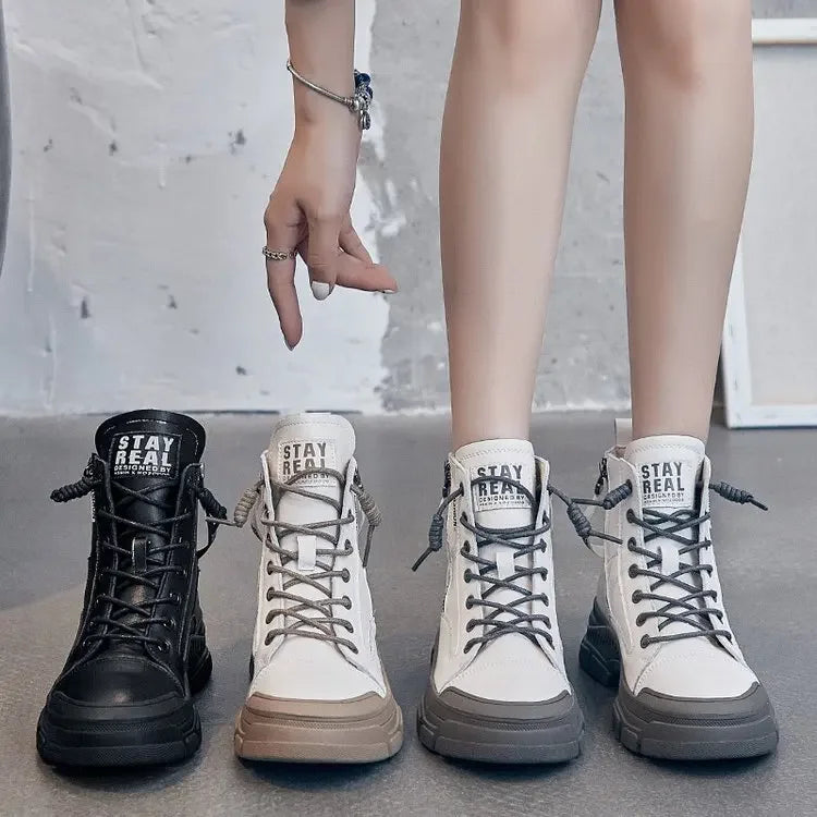Drune - Elegante High-Top-Sneakerstiefel mit Reißverschluss