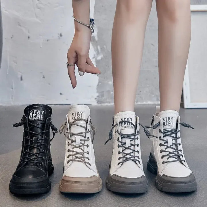 Drune - Elegante High-Top-Sneakerstiefel mit Reißverschluss