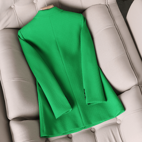 Drune | Herbst Frauen Karo Muster Blazer mit Langen Ärmeln