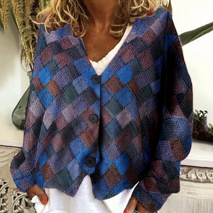 Drune | Stilvolle Jacke mit V Ausschnitt und Knöpfen