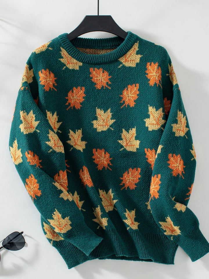Drune | Damenpullover mit Blattmuster