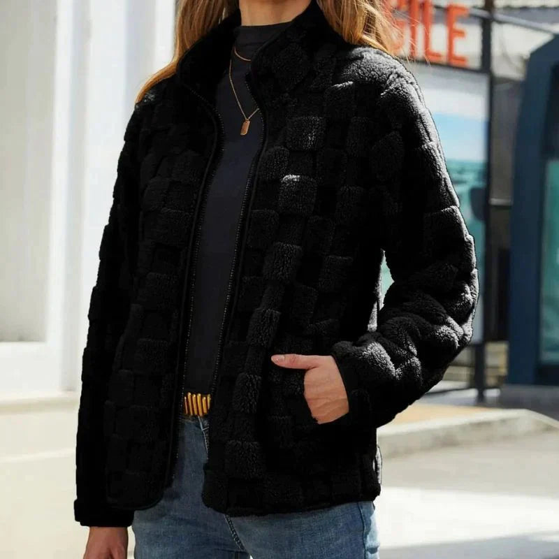Drune | Elegante, kurze Fleecejacke für einen trendigen Look