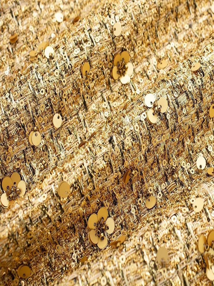 Drune | Freizeit Bomberjacke mit goldenen Pailletten