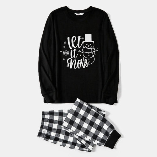Drune | Schwarz-weißer Karierter Weihnachts-Pyjama-Set Mit 