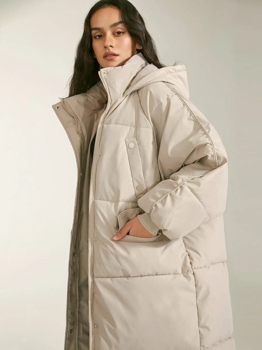 Drune | Pufferparka mit Kapuze und Reißverschluss